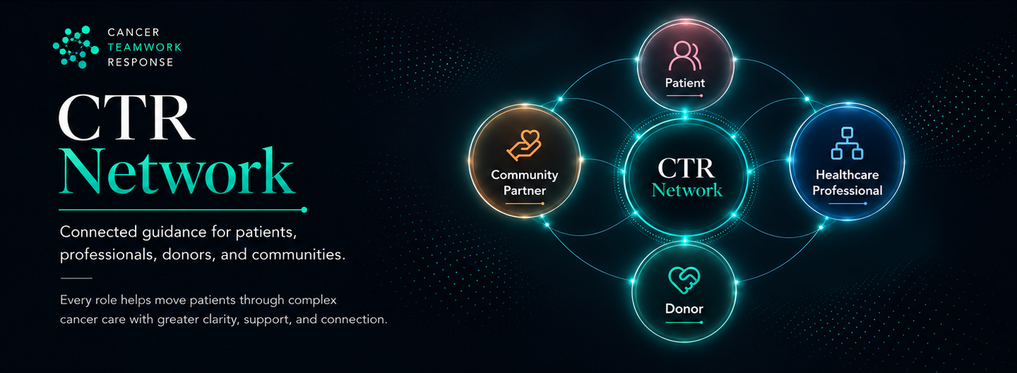 CTR Network connected guidance for patients, professionals, donors, and communities